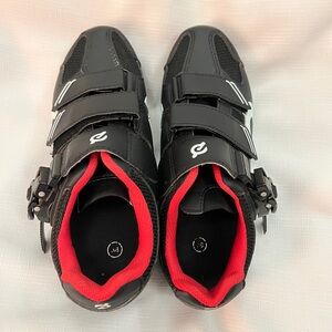 Peloton Black and Red Cycling Shoes size 38 (US 7.5 Women's)